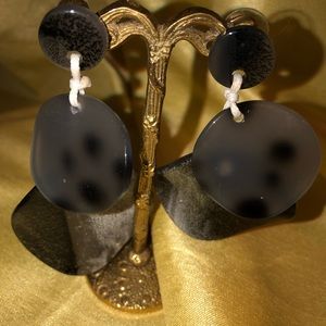 Earrings - Acrylic Black/Grey